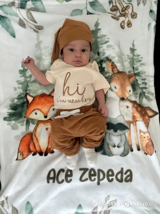 Baby Ace Zepeda's Joyful Dance on Woodland Blanket – AI Generated Video | Hailuo AI