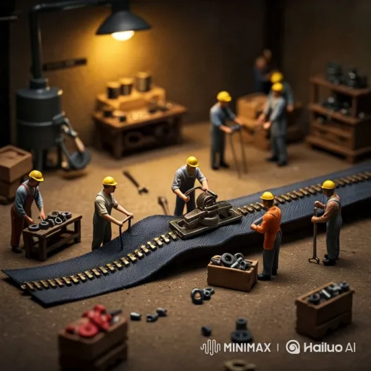 Miniature Engineers Repairing a Giant Zipper – AI Generated Video | Hailuo AI