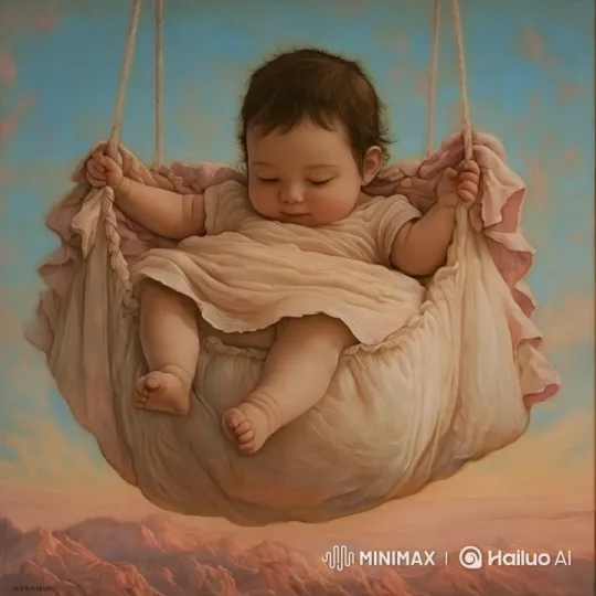 Baby's Dreamy Awakening in Angelic Sky – AI Generated Video | Hailuo AI