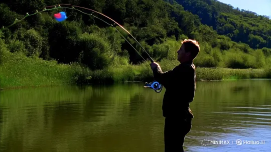 Fishing Harmony: Serenity, Struggle, and Triumph – AI Generated Video | Hailuo AI