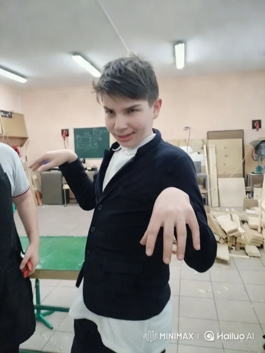 Young Man in Workshop Confronted Amidst Emotional Turmoil – AI Generated Video | Hailuo AI