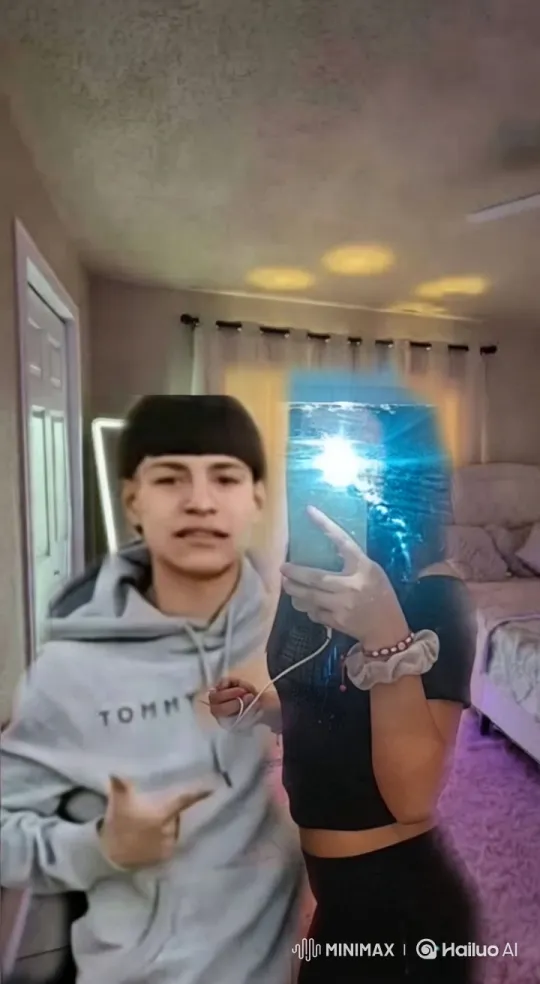 Intimate Couple's Bedroom Selfie in Cozy Setting – AI Generated Video | Hailuo AI