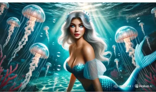Mermaid Greet with Enchanting Curiosity – AI Generated Video | Hailuo AI