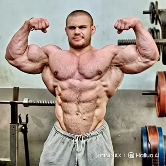 Bodybuilder Transforms into Stone Statue – AI Generated Video | Hailuo AI