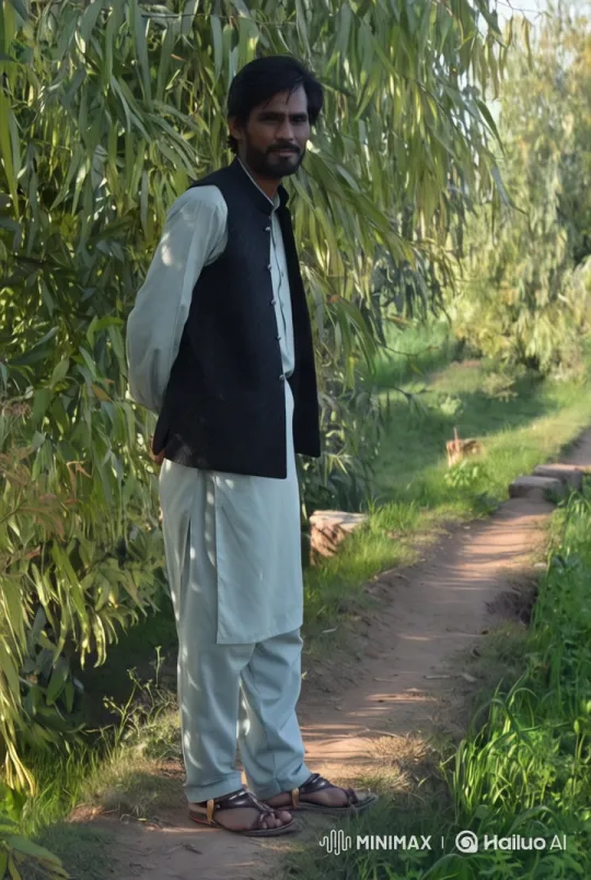 Traditional Attire observer in a static shot in nature – AI Generated Video | Hailuo AI