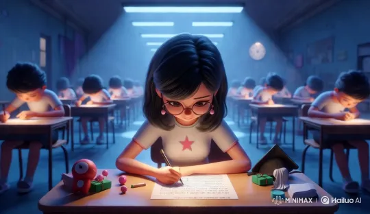 Linh's Determination Shines Through Exam Confidence – AI Generated Video | Hailuo AI