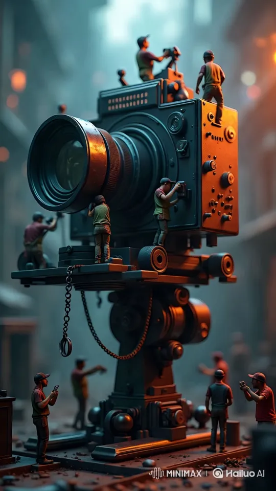 Craftsmanship in Filmmaking: Building a Towering Camera – AI Generated Video | Hailuo AI