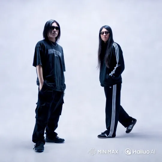 Minimalist Fashion Study: Two Individuals in a Modern Setting – AI Generated Video | Hailuo AI
