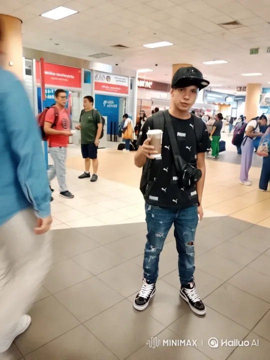 Karate-Dance Fusion in Bustling Airport Terminal – AI Generated Video | Hailuo AI