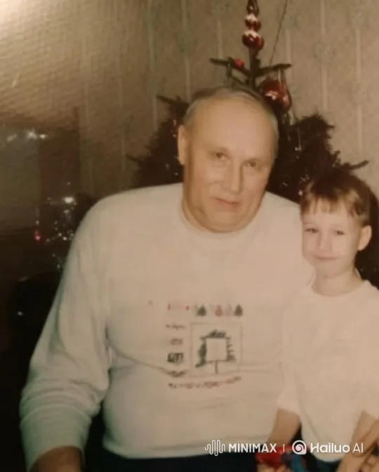 Grandfather and Grandchild Enjoy Christmas Moments – AI Generated Video | Hailuo AI