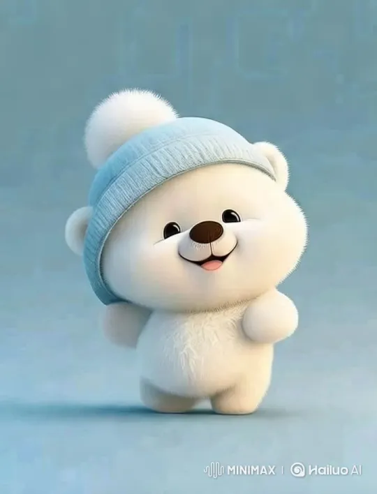 Cute Teddy Bear in Cozy Blue Beanie - Close-Up & Movement – AI Generated Video | Hailuo AI