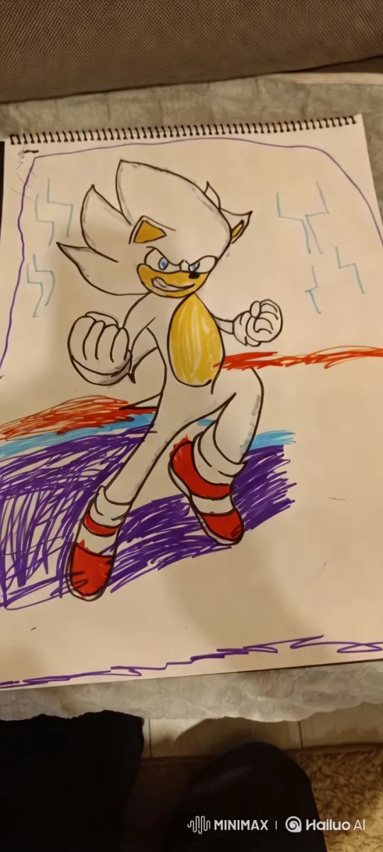 Vibrant Animated Sequence of a Sonic-like Character Running – AI Generated Video | Hailuo AI