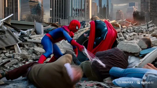 Spiderman and Thor Jointly Rescue Citizens After Storm – AI Generated Video | Hailuo AI