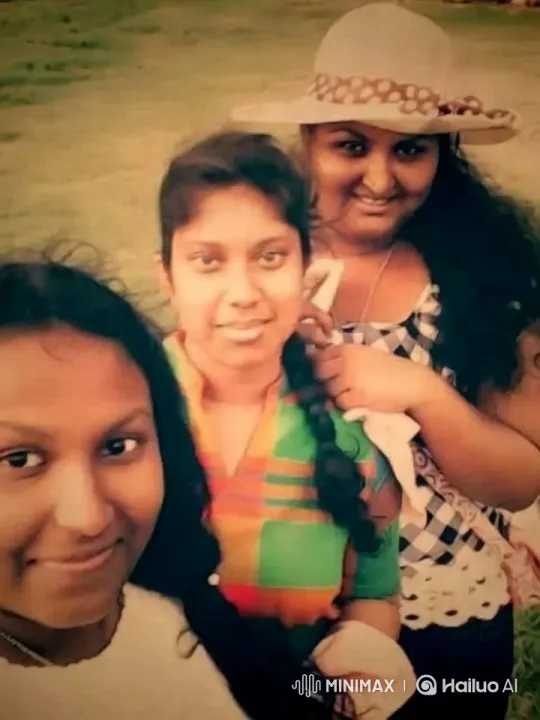 Three Girls in Striped, Checkered Tops on Grass – AI Generated Video | Hailuo AI