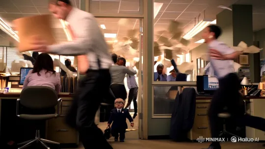 Toddlers in the Office: A Cinematic Scene – AI Generated Video | Hailuo AI