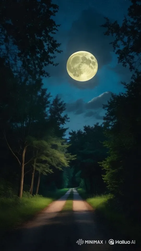 Enchanted Moonlit Forest Path Aesthetic Exploration – AI Generated Video | Hailuo AI