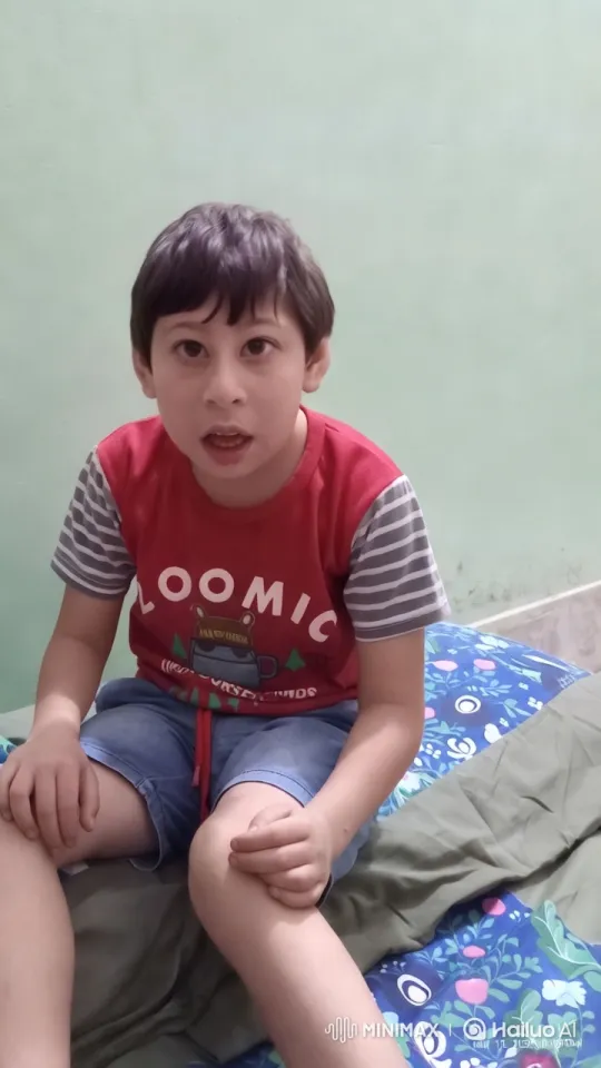 Boy Plays with Tiger in Colorful Bedroom Scene – AI Generated Video | Hailuo AI