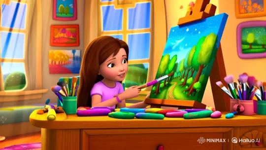 Young Artist Discovers Magic Paintbrush's Power – AI Generated Video | Hailuo AI