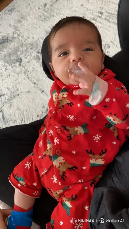 Baby Dances Festively in Holiday Onesie – AI Generated Video | Hailuo AI