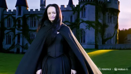 Mysterious Vampire Woman at Gothic Castle – AI Generated Video | Hailuo AI
