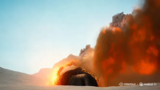 Osiris Descends Through a Celestial Portal to the Desert – AI Generated Video | Hailuo AI