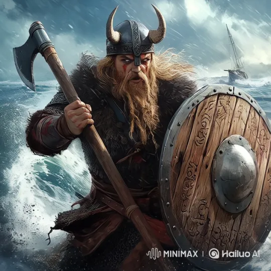 Norwegian Viking Warriors Prepare for Battle at Sea – AI Generated Video | Hailuo AI