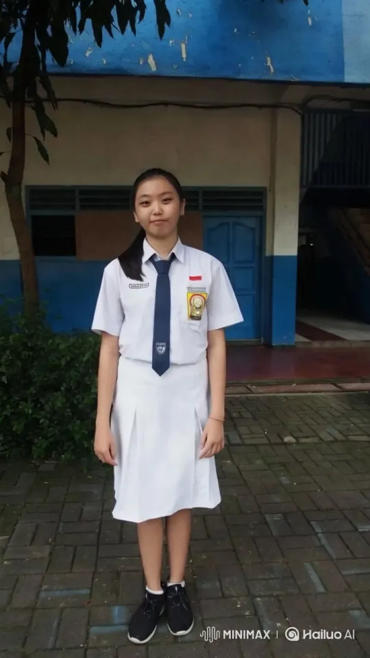 Schoolgirl in Uniform Subtly Lifts Skirt – AI Generated Video | Hailuo AI