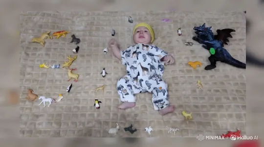 Baby Enacts Kung Fu and Dance with Animal Figurines – AI Generated Video | Hailuo AI