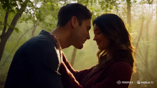 Romantic Kiss in Enchanted Forest Setting – AI Generated Video | Hailuo AI