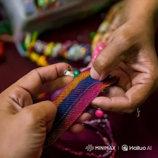 Artisan Crafts Intricate Beaded Jewelry – AI Generated Video | Hailuo AI