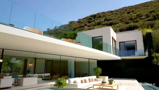 Modern Minimalist Villa Showcases Elegant Architecture – AI Generated Video | Hailuo AI