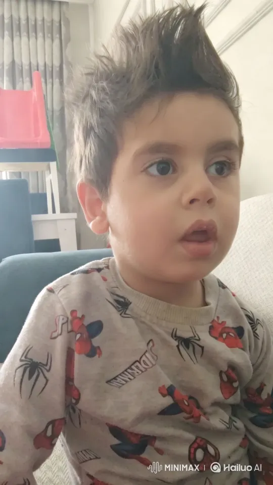 Cozy Living Room with Spider-Man Child and Playful Slide – AI Generated Video | Hailuo AI