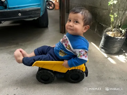 Baby Dancing in Toy Truck - Heartwarming Live2D Animation – AI Generated Video | Hailuo AI