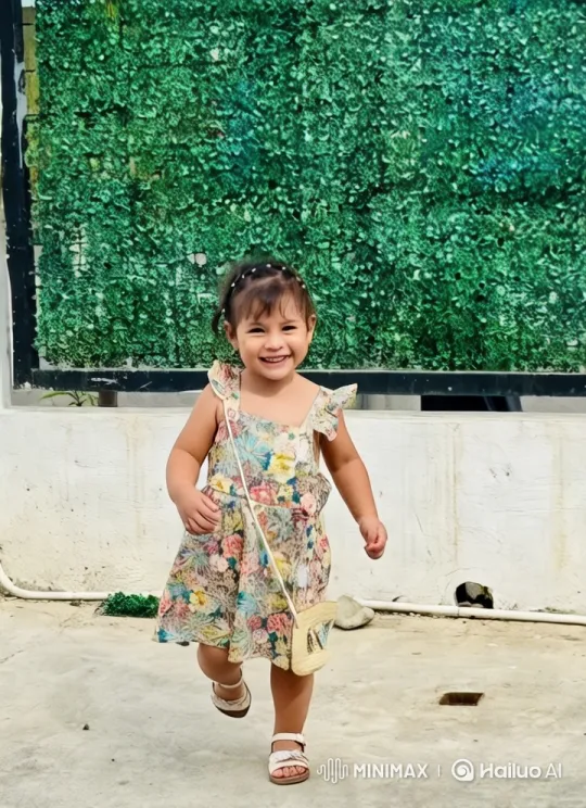 Child Enacts Joyful Dance and Kungfu Moves in Green Setting – AI Generated Video | Hailuo AI