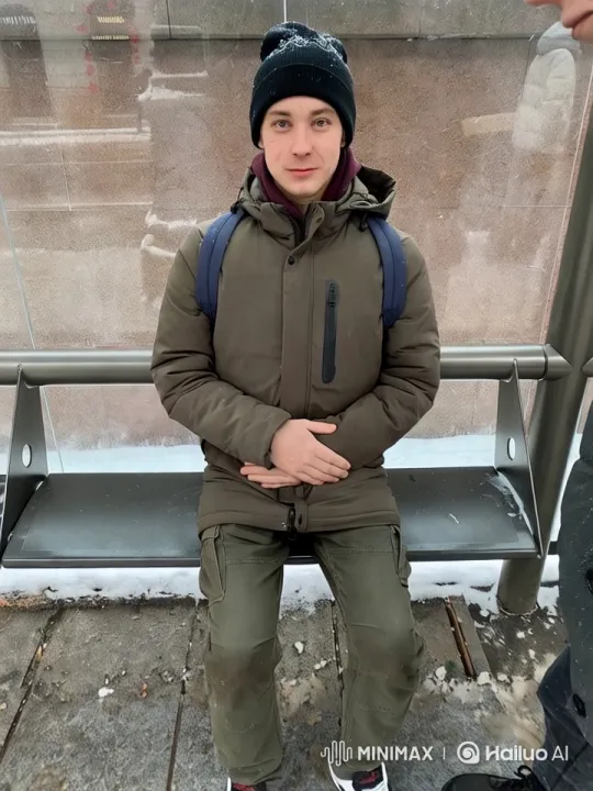 Winter Bench to KFC: A Snowy Journey – AI Generated Video | Hailuo AI