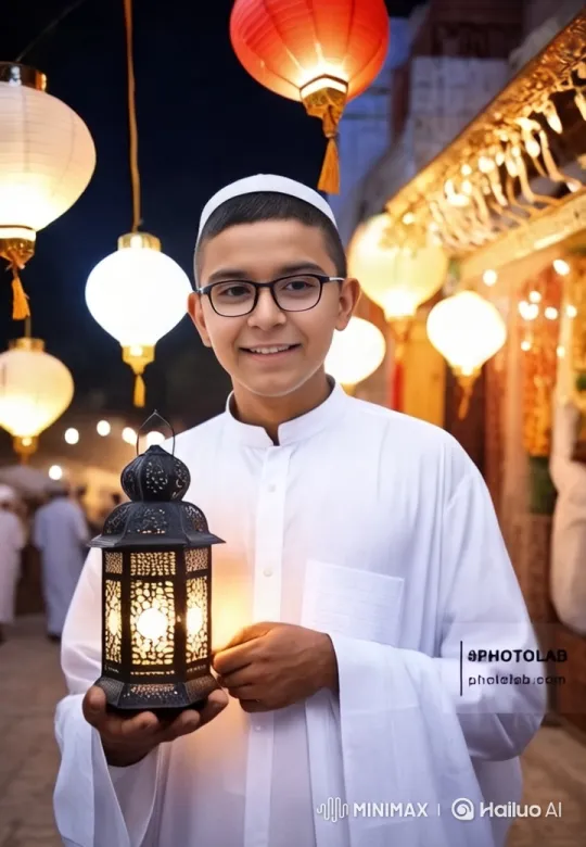 Traditional Lanterns and Cultural Life in a Bustling Square – AI Generated Video | Hailuo AI