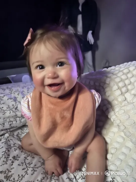 Baby's Playful Kungfu Dance in Dimly Lit Room – AI Generated Video | Hailuo AI