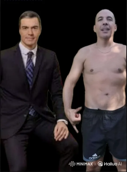 Formal and Casual Men Embrace in Dark Setting – AI Generated Video | Hailuo AI