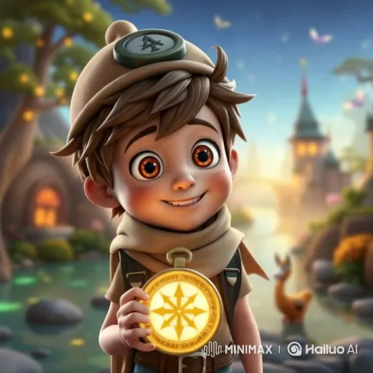 Magical Fairy-Tale Scene with Waving Boy and Glowing Compass – AI Generated Video | Hailuo AI