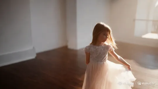 Dreamlike Dance: Graceful Girl in Minimalist Aesthetic – AI Generated Video | Hailuo AI