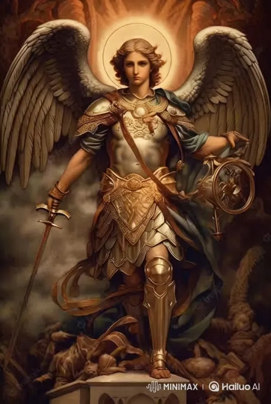 Angel Sculpture with Fiery Background – AI Generated Video | Hailuo AI