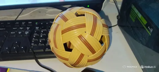Plastic Strips Transform into a Soccer Ball – AI Generated Video | Hailuo AI