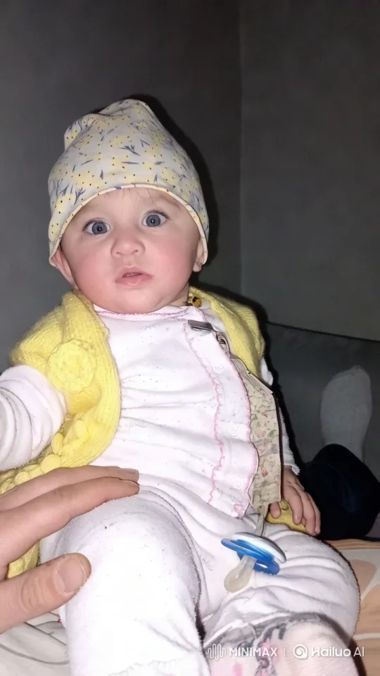 Baby in Knitted Cardigan Shows Joyful Dance Moves – AI Generated Video | Hailuo AI