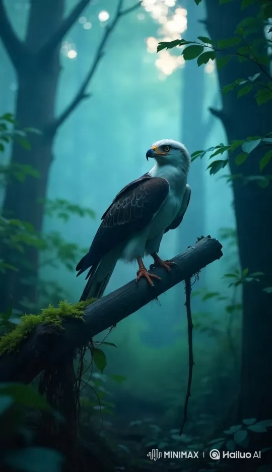 Eagle Soars Through Mystical Forest Mist – AI Generated Video | Hailuo AI
