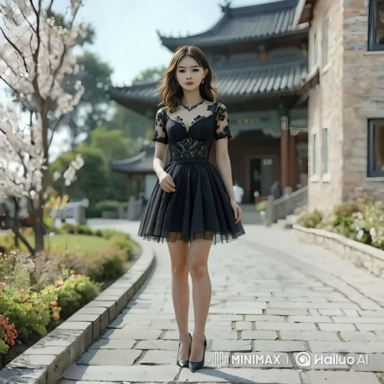 Graceful Dance in a Traditional Chinese Garden – AI Generated Video | Hailuo AI