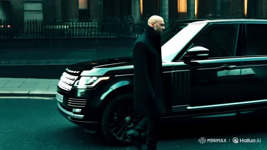 Gangster Style: London Hard Man Approaches Black Range Rover – AI Generated Video | Hailuo AI