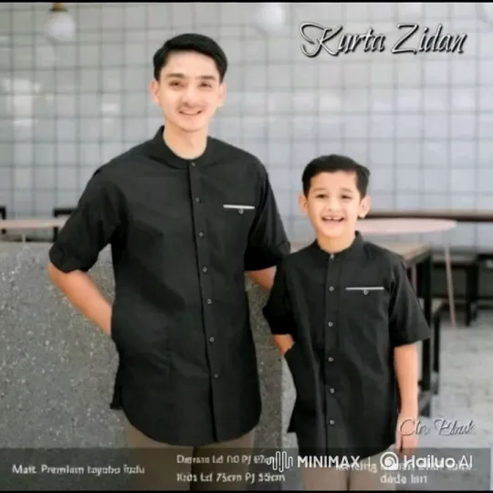 Father and Son in Kurta Zidan Outfits Showcasing Elegance – AI Generated Video | Hailuo AI