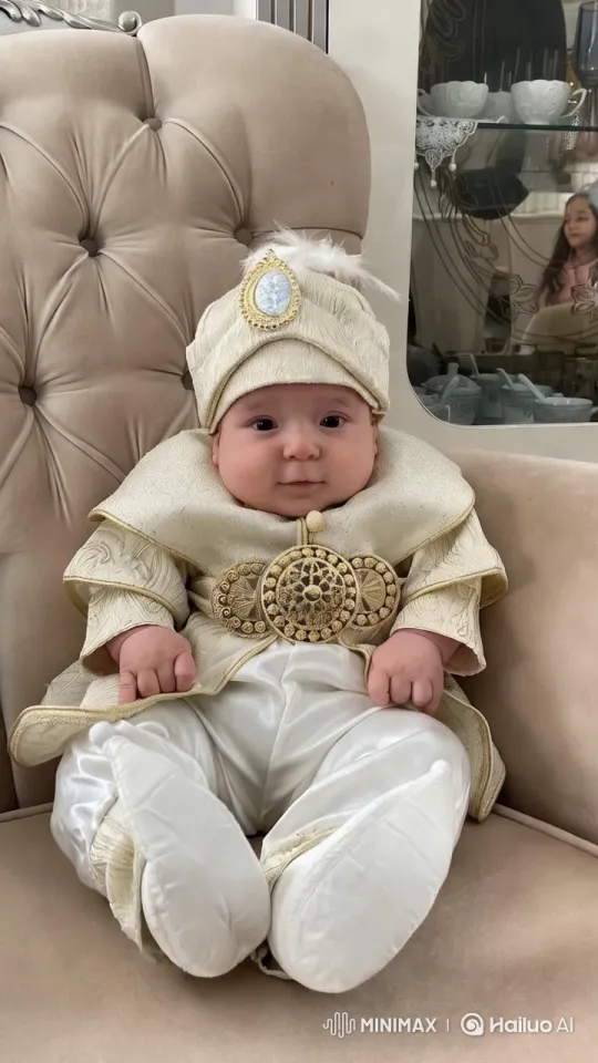 Baby in Traditional Attire Performs Kung Fu Dance – AI Generated Video | Hailuo AI