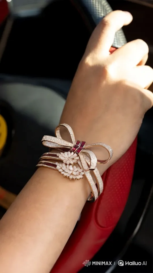 Jewelry Transforms into Butterfly in Elegant Car Setting – AI Generated Video | Hailuo AI
