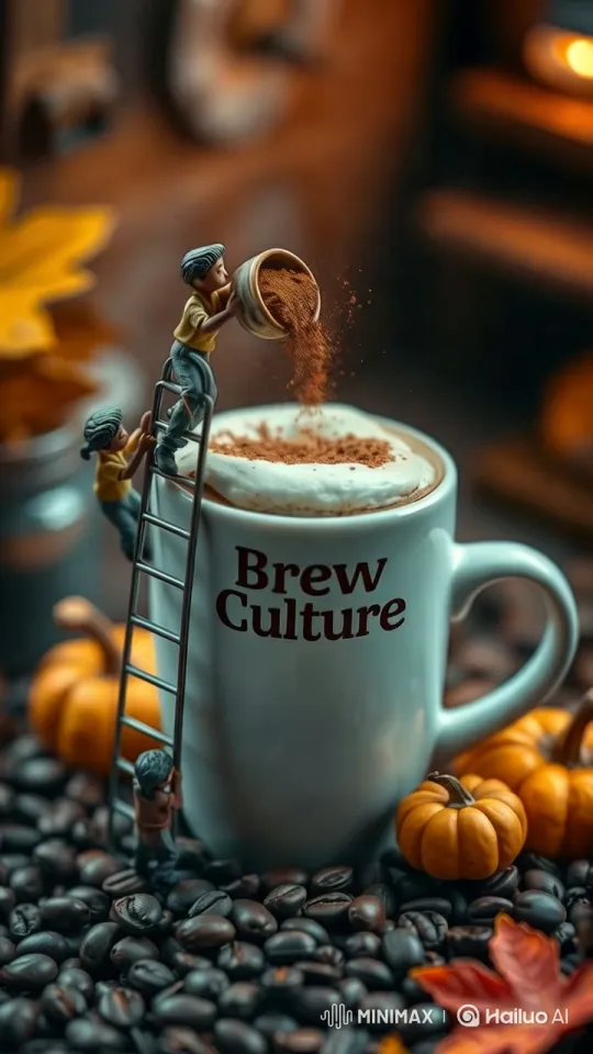 Miniature Workers Brew Coffee in Realistic Scene – AI Generated Video | Hailuo AI